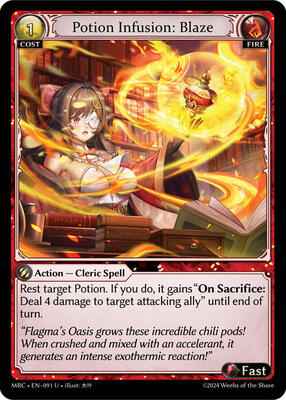 Grand Archive TCG - Mercurial Heart - Potion Infusion: Blaze - 91 - Normal