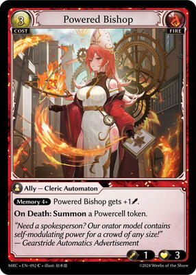 Grand Archive TCG - Mercurial Heart - Powered Bishop - 92 - Normal