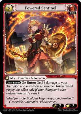 Grand Archive TCG - Mercurial Heart - Powered Sentinel - 93 - Normal