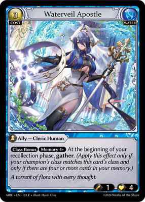 Grand Archive TCG - Mercurial Heart - Waterveil Apostle - 133 - Normal