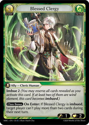 Grand Archive TCG - Mercurial Heart - Blessed Clergy - 135 - Normal
