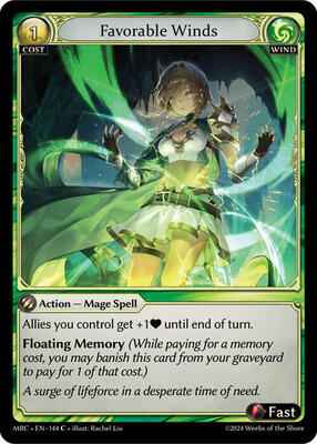 Grand Archive TCG - Mercurial Heart - Favorable Winds - 144 - Normal