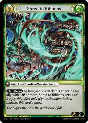 Grand Archive TCG - Mercurial Heart - Shred to Ribbons - 150 - Normal