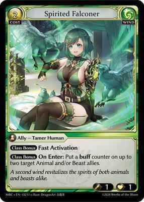Grand Archive TCG - Mercurial Heart - Spirited Falconer - 152 - Normal