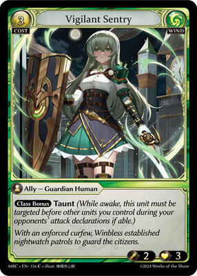 Grand Archive TCG - Mercurial Heart - Vigilant Sentry - 156 - Normal