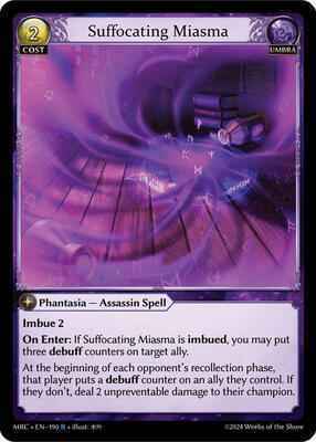 Grand Archive TCG - Mercurial Heart - Suffocating Miasma - 190 - Normal