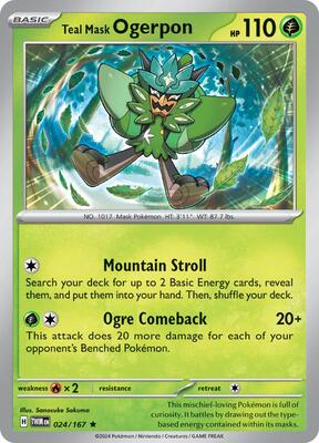 Pokemon SV06: Twilight Masquerade Teal Mask Ogerpon - Anime Card Craze