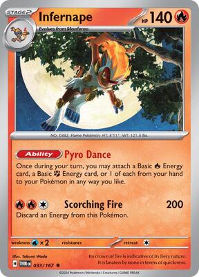 Pokemon SV06: Twilight Masquerade Infernape - 033/167 - Anime Card Craze