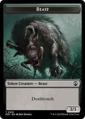 Magic: The Gathering - Commander: Modern Horizons 3 - Beast (0010) // Shapeshifter (0008) Double-Sided Token - Normal