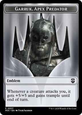 Magic: The Gathering - Commander: Modern Horizons 3 - Emblem - Garruk, Apex Predator // Saproling Double-Sided Token - Normal