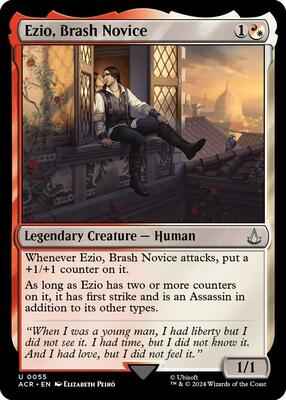 Magic: The Gathering - Universes Beyond: Assassin's Creed - Ezio, Brash Novice - Uncommon - Foil