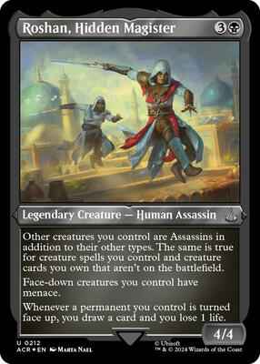 Magic: The Gathering - Universes Beyond: Assassin's Creed - Roshan, Hidden Magister (Foil Etched) - Foil