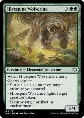 Magic: The Gathering - Bloomburrow - Hivespine Wolverine - Normal