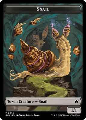 Magic: The Gathering - Bloomburrow - Snail // Thundertrap Trainer Double-Sided Token - Foil