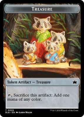 Magic: The Gathering - Bloomburrow - Treasure // Steampath Charger Double-Sided Token - Foil