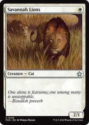 Magic: The Gathering - Foundations - Savannah Lions - Uncommon