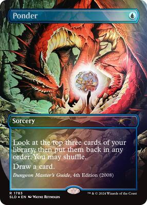 Magic: The Gathering - Secret Lair Drop Series - Ponder (1783) (Rainbow Foil) - Foil - Anime Card Craze