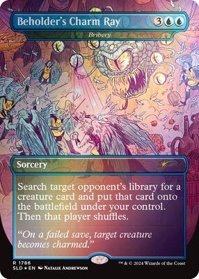 Magic: The Gathering - Secret Lair Drop Series - Beholder's Charm Ray - Bribery (Rainbow Foil) - Foil - Anime Card Craze