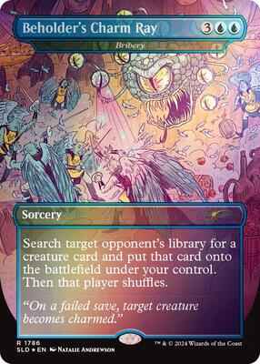 Magic: The Gathering - Secret Lair Drop Series - Beholder's Charm Ray - Bribery (Rainbow Foil) - Foil