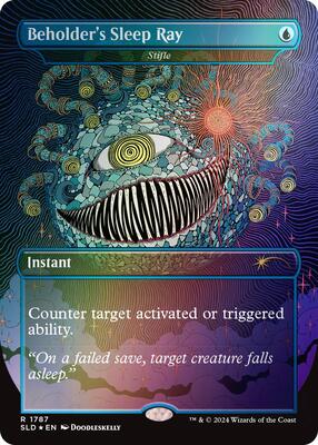 Magic: The Gathering - Secret Lair Drop Series - Beholder's Sleep Ray - Stifle (Rainbow Foil) - Foil - Anime Card Craze