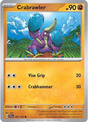 Pokemon - SV07: Stellar Crown - Crabrawler - Anime Card Craze