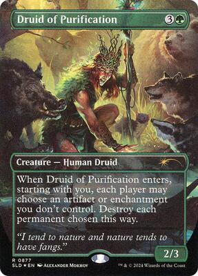 Magic: The Gathering - Secret Lair Drop Series - Druid of Purification (Rainbow Foil) - Foil - Anime Card Craze