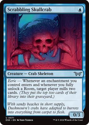Magic: The Gathering - Duskmourn: House of Horror - Scrabbling Skullcrab - Normal