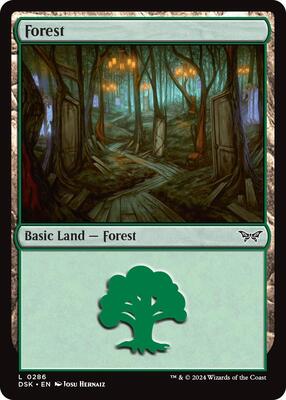 Magic: The Gathering - Duskmourn: House of Horror - Forest (0286) - Foil