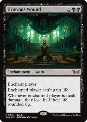 Magic: The Gathering - Unique and Miscellaneous Promos - Grievous Wound (DSK Bundle) - Foil