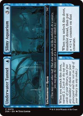 Magic: The Gathering - Duskmourn: House of Horror - Underwater Tunnel // Slimy Aquarium - Normal