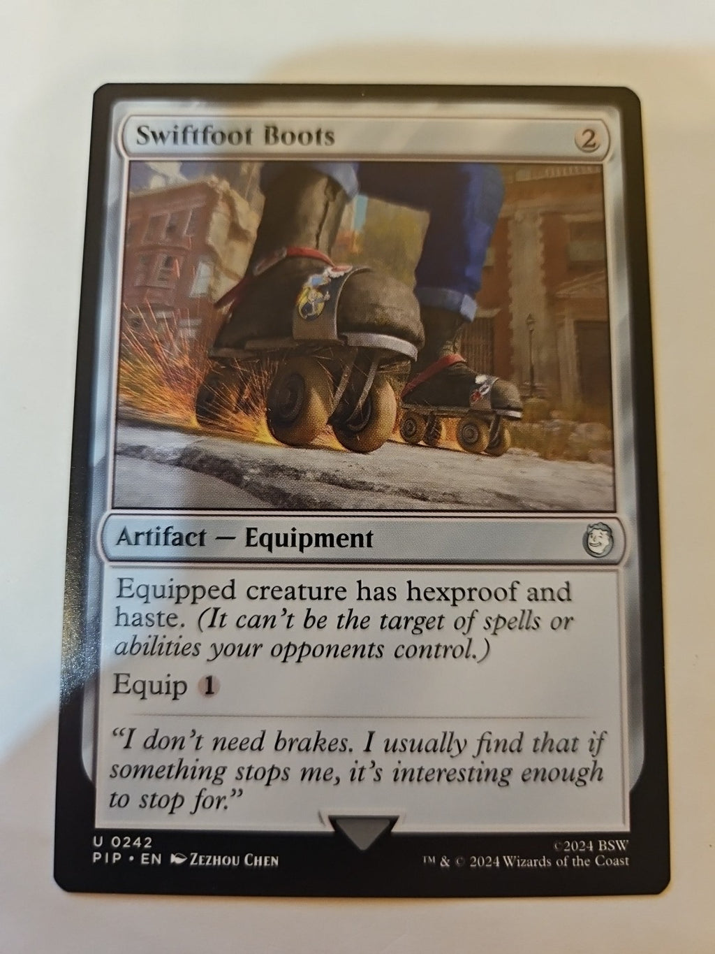 MTG - Universes Beyond: Fallout - Swiftfoot Boots - NM - NF