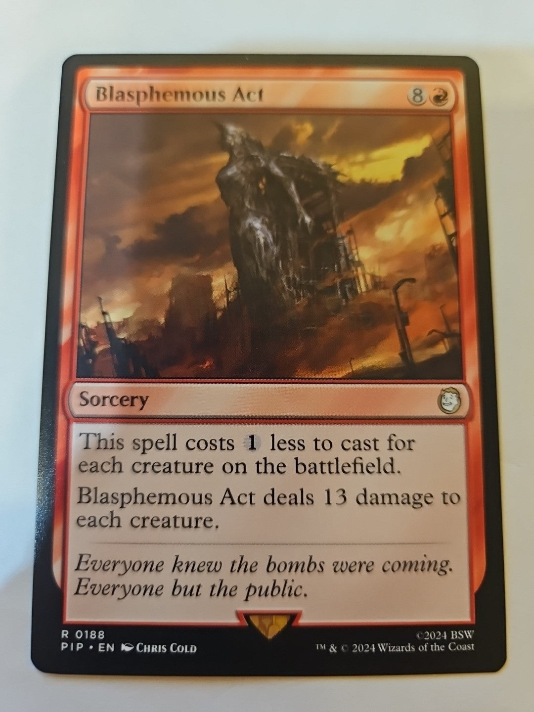 MTG - Universes Beyond: Fallout - Blasphemous Act - NM - NF