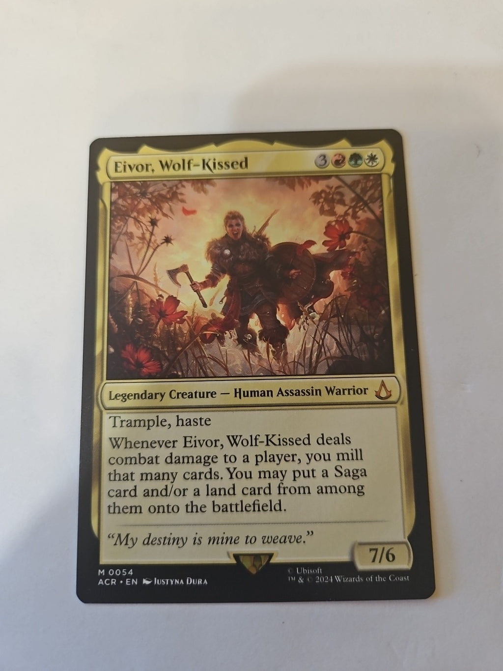 MTG - Universes Beyond: Assassin's Creed - Eivor, Wolf-Kissed - NM - NF - Anime Card Craze