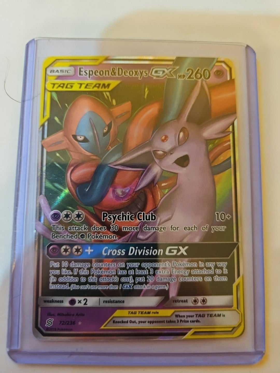 Pokemon - Sun & Moon: Unified Minds - Espeon & Deoxys GX - 72/236 - Ultra Rare - Anime Card Craze
