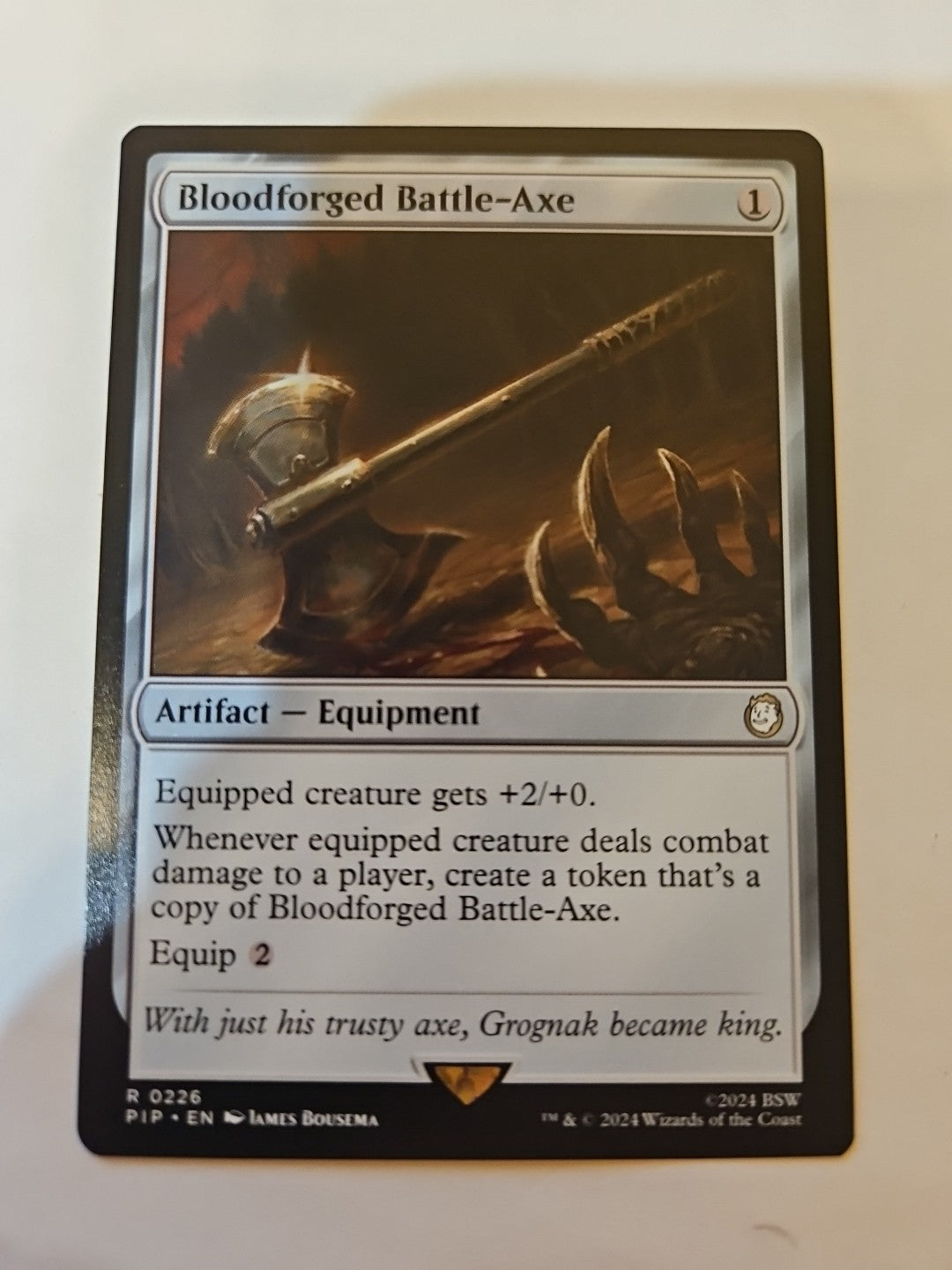 MTG - Universes Beyond: Fallout - Bloodforged Battle-Axe - NM - NF