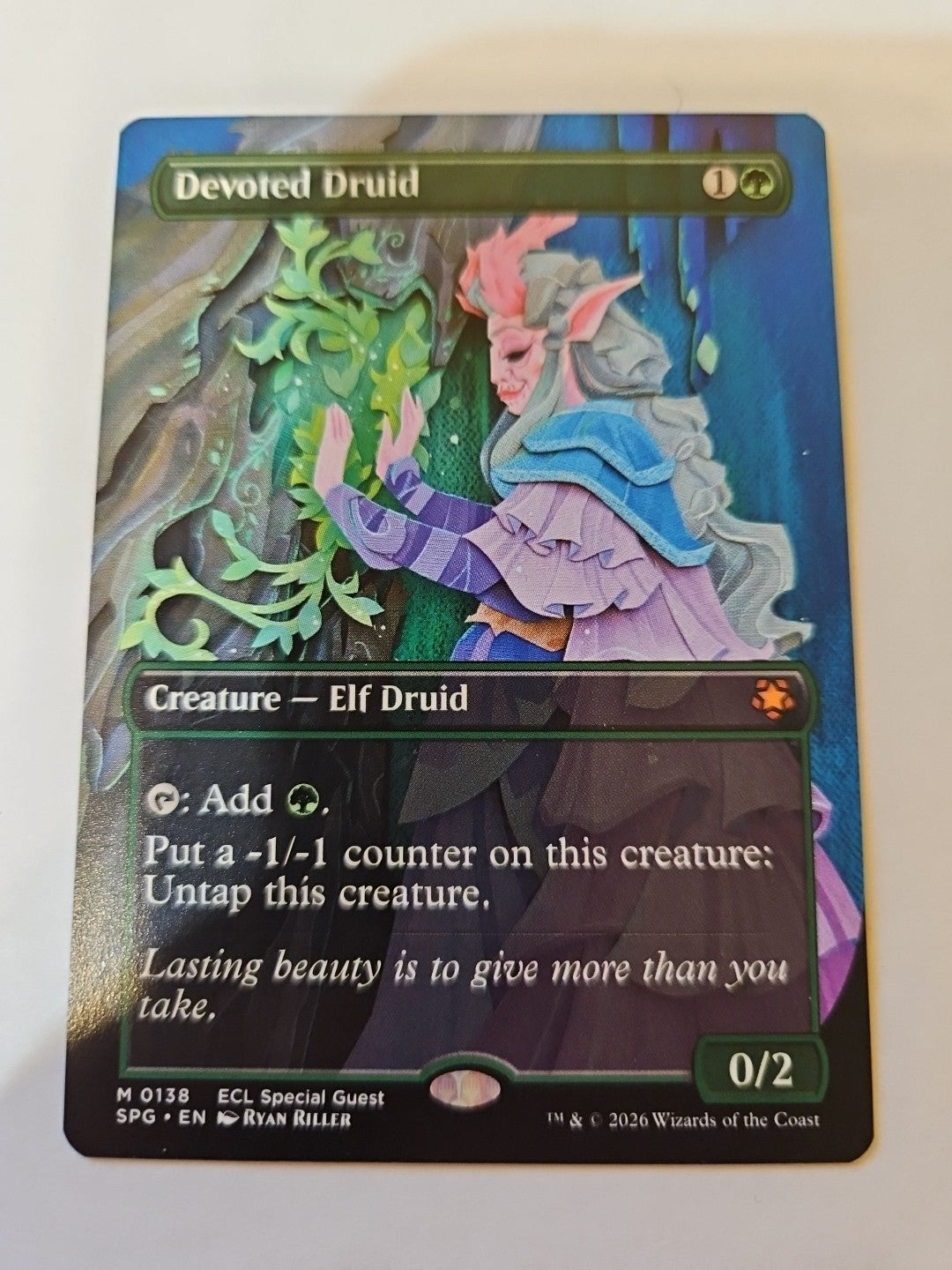 MTG - Special Guests - Devoted Druid (Borderless) - NM - NF