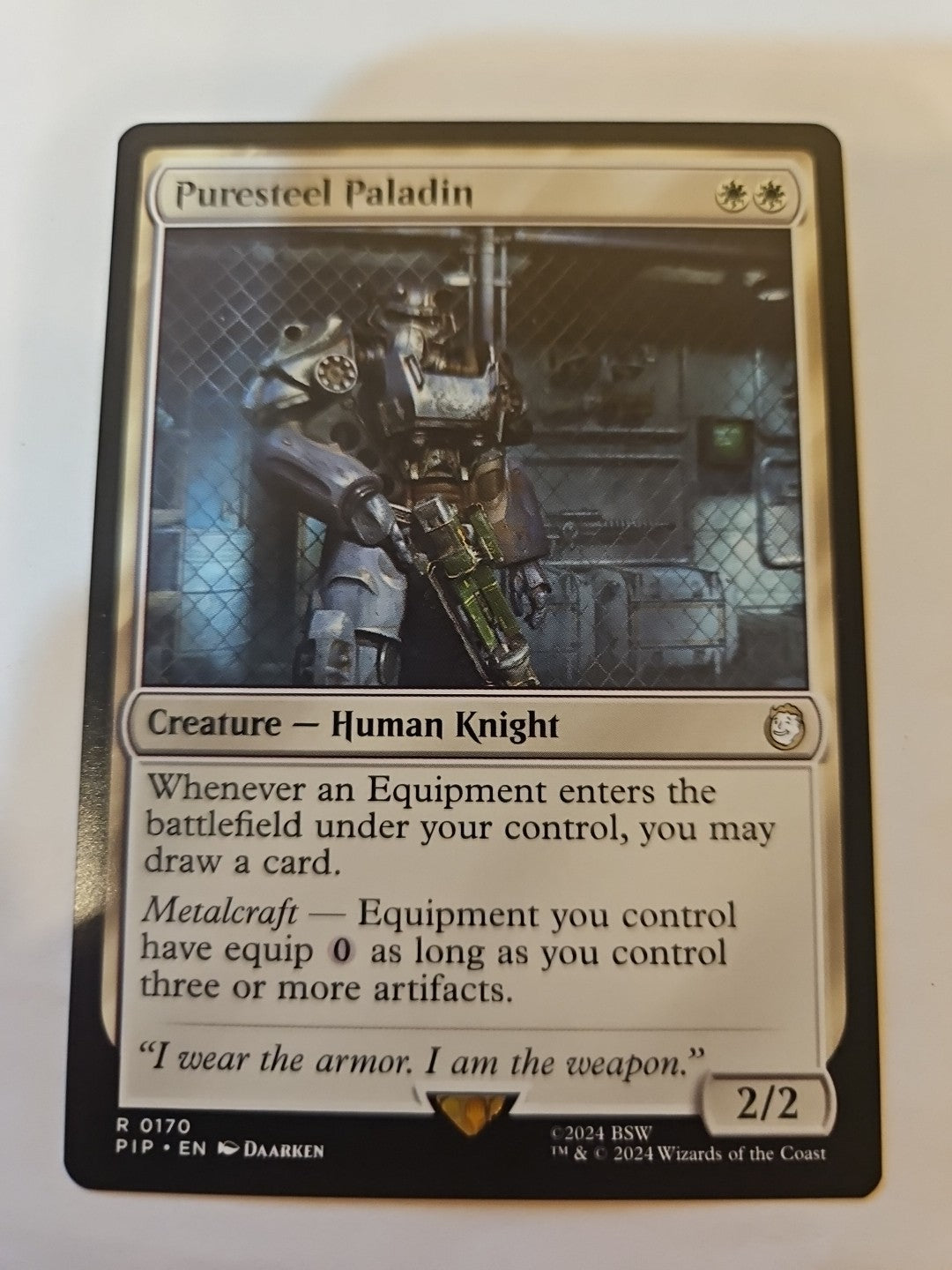 MTG - Universes Beyond: Fallout - Puresteel Paladin - NM - NF