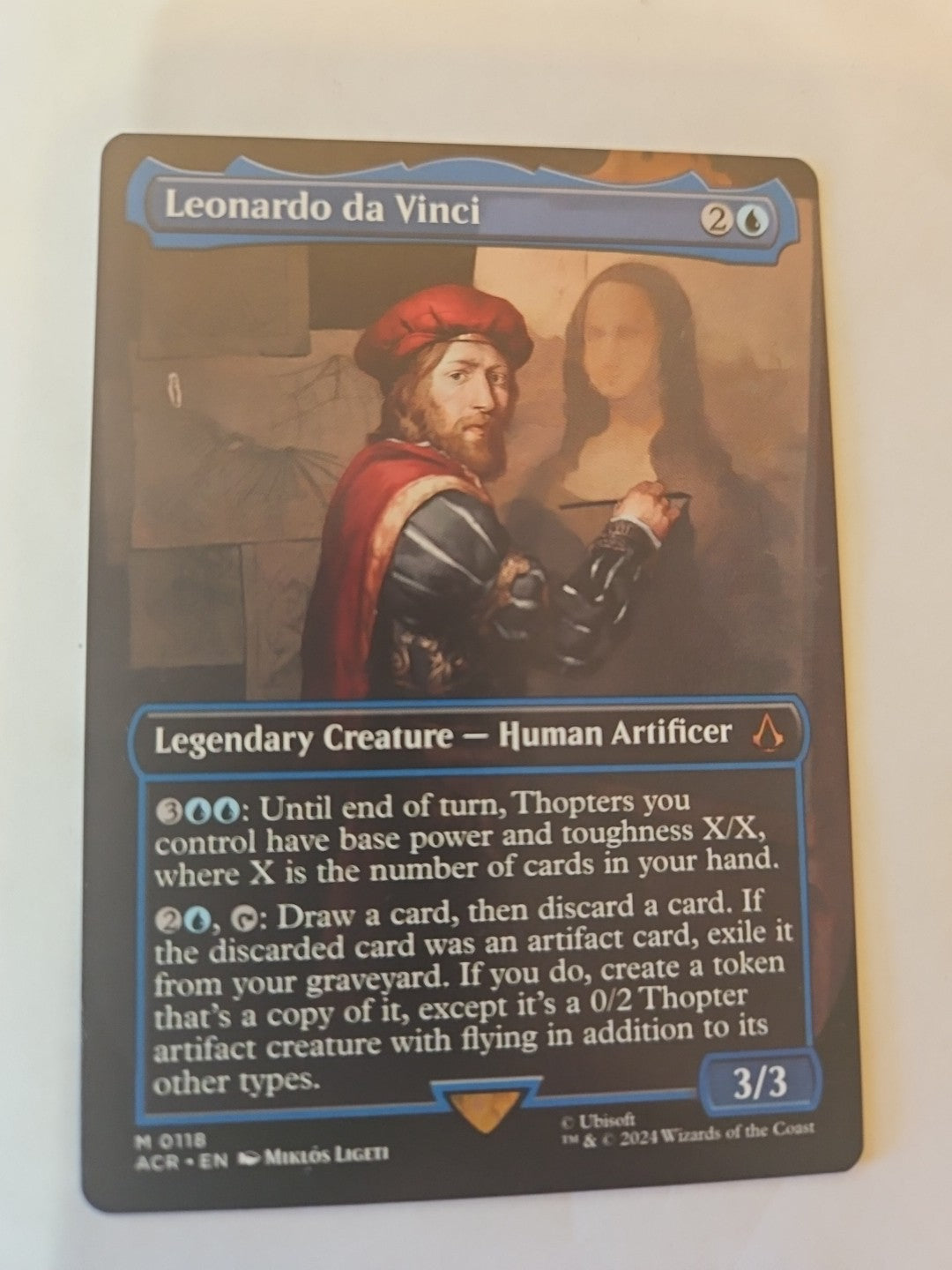MTG - Universes Beyond: Assassin's Creed - Leonardo da Vinci (Borderless) - NM - Anime Card Craze