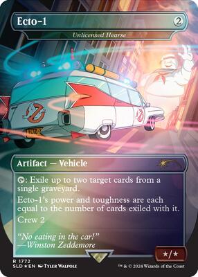 Magic: The Gathering - Secret Lair Drop Series - Ecto-1 - Unlicensed Hearse (Rainbow Foil) - Foil - Anime Card Craze