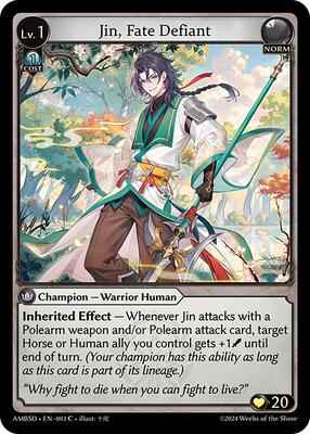 Grand Archive TCG - Mortal Ambition Starter Decks - Jin, Fate Defiant - 3 - Normal
