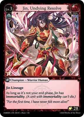 Grand Archive TCG - Mortal Ambition Starter Decks - Jin, Undying Resolve - 5 - Normal