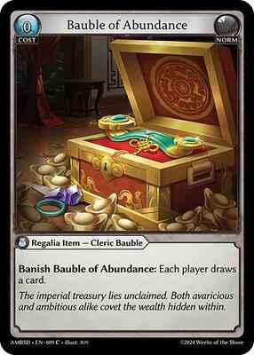 Grand Archive TCG - Mortal Ambition Starter Decks - Bauble of Abundance - 9 - Normal