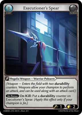 Grand Archive TCG - Mortal Ambition Starter Decks - Executioner's Spear - 10 - Normal