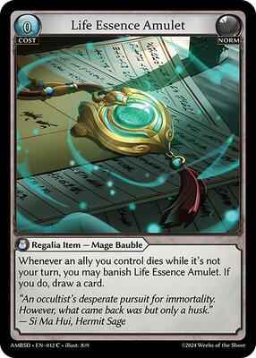 Grand Archive TCG - Mortal Ambition Starter Decks - Life Essence Amulet - 12 - Normal