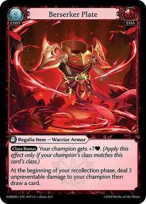 Grand Archive TCG - Mortal Ambition Starter Decks - Berserker Plate - 19 - Normal
