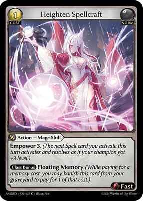 Grand Archive TCG - Mortal Ambition Starter Decks - Heighten Spellcraft - 27 - Normal