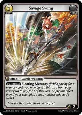Grand Archive TCG - Mortal Ambition Starter Decks - Savage Swing - 32 - Normal