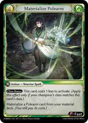 Grand Archive TCG - Mortal Ambition Starter Decks - Materialize Polearm - 47 - Normal