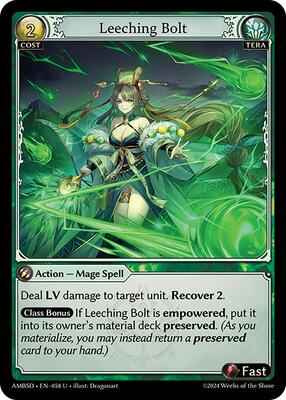 Grand Archive TCG - Mortal Ambition Starter Decks - Leeching Bolt - 58 - Normal