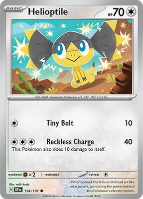 Pokemon SV08: Surging Sparks Helioptile - Anime Card Craze